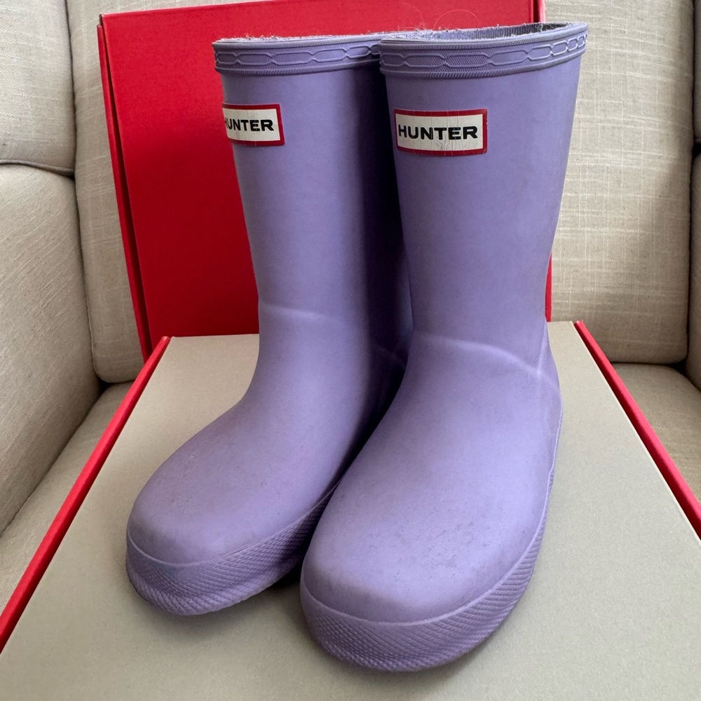 Hunter Toddler Purple Rain Boots (Size: US Toddler 9 / UK 8)
